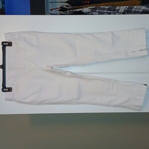 Ann Taylor LOFT 'Julie' White Cropped Pants With Zipped Ankled Womens 8